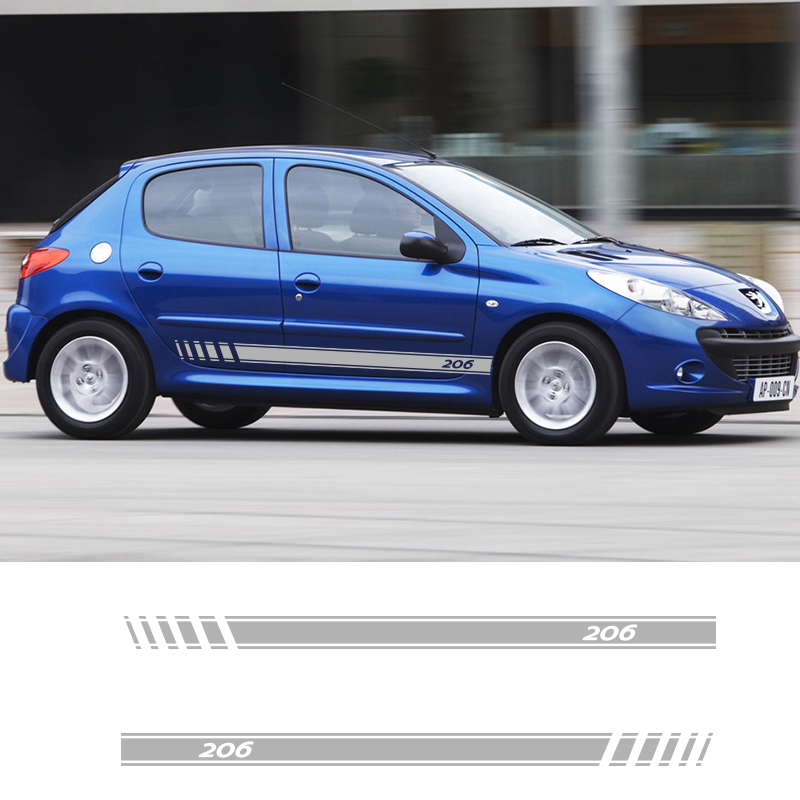 Car Vinyl Auto Side Stripes Sticker Car Door Decals Graphics Side ...
